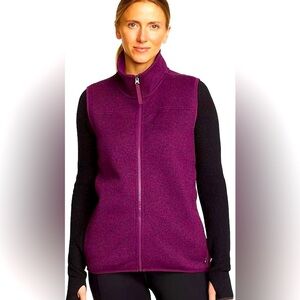 Sears, size 8, purple vest, full front zip with pockets